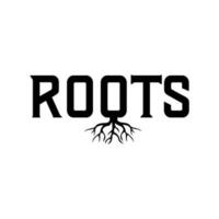 wijnoogst retro wortels klimplant logo typografie ontwerp,sjabloon,symbool,vector icoon vector