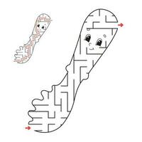abstracte doolhof. spel voor kinderen. puzzel voor kinderen. labyrint raadsel. de juiste weg vinden. onderwijs werkblad. met antwoord. vector
