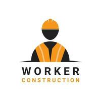 bouw arbeiders logo ontwerp sjabloon vector