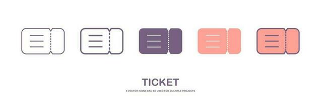 ticket icoon vector. coupon icoon. tegoedbon icoon vector illustratie Aan wit achtergrond. vector illustratie.