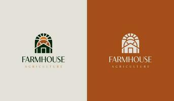 landbouw boerderij logo set. universeel creatief premie symbool. vector teken icoon logo sjabloon. vector illustratie