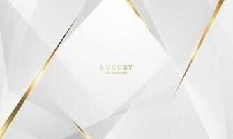 luxe wit abstract achtergrond met glinsterende gouden elementen vector illustratie