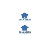 creatief minimaal onderwijs huis logo ontwerp sjabloon vector
