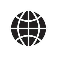 vector illustratie wereldbol lijn, schets, zwart, solide