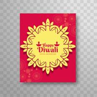 Moderne kleurrijke brochure van het diwali heldere ontwerp vector