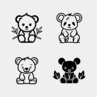 reeks van schattig teddy bears geïsoleerd Aan wit achtergrond vector