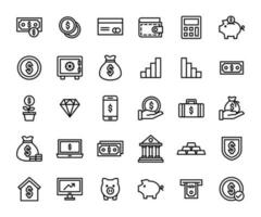 financiën icoon reeks vector logo illustratie