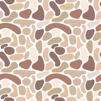 modern abstract patroon met vormen, vlekken, ovalen in trendy beige en bruine kleuren. vector illustratie. ontwerp van verpakkingen, stoffen, textiel, behang, kledingontwerp