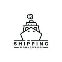 schip logo ontwerp vector illustratie