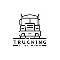 vrachtwagen logo ontwerp vectorillustratie vector