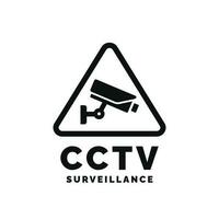 waarschuwing cctv toezicht sticker icoon geïsoleerd Aan wit achtergrond vector