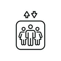 lift optillen symbool icoon geïsoleerd Aan wit achtergrond vector
