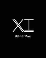 xi eerste minimalistische modern abstract logo vector