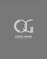 qg eerste minimalistische modern abstract logo vector