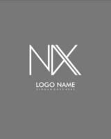 nx eerste minimalistische modern abstract logo vector