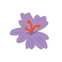 paars abstract bloem vector clip art. hand getekend zomer modieus tropisch bloem illustratie