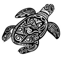 reeks van polynesisch elementen, icoon, glyph, vector, isoleren, silhouet, totem, tatoeëren vector