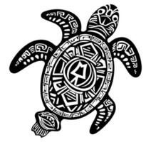 reeks van polynesisch elementen, icoon, glyph, vector, isoleren, silhouet, totem, tatoeëren vector