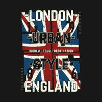 Londen abstract vlag grafisch illustratie, typografie vector, voor gewoontjes t overhemd afdrukken vector