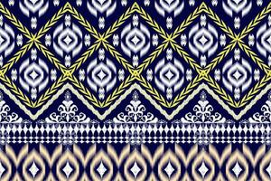 ikat figuur aztec borduurwerk stijl. meetkundig etnisch oosters traditioneel kunst Patroonontwerp voor etnisch achtergrond,behang,mode,kleding,verpakking,stof,afbeelding,vector illustratie vector