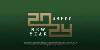 2024 gelukkig nieuw jaar logo ontwerp vector