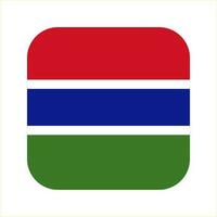 Gambia vlag eenvoudige illustratie voor onafhankelijkheidsdag of verkiezing vector