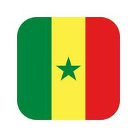 Senegal vlag eenvoudige illustratie voor onafhankelijkheidsdag of verkiezing vector