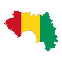 Guinea kaart silhouet met vlag geïsoleerd Aan wit achtergrond vector