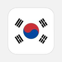 vlag van zuid-korea eenvoudige illustratie voor onafhankelijkheidsdag of verkiezing vector