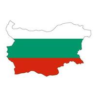bulgarije kaart silhouet met vlag geïsoleerd Aan wit achtergrond vector