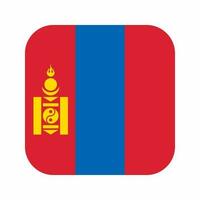 Mongolië vlag eenvoudige illustratie voor onafhankelijkheidsdag of verkiezing vector