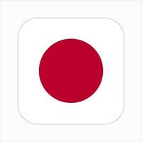 japan vlag eenvoudige illustratie voor onafhankelijkheidsdag of verkiezing vector