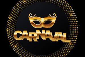 carnaval gouden banner vector