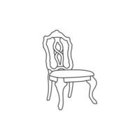 luxe stoel lijn minimalistische meubilair logo ontwerp, minimalistische meubilair illustratie sjabloon ontwerp vector