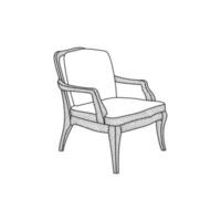modern stoel logo ontwerp, logo kamer decoratie, interieur, logo ontwerp sjabloon vector
