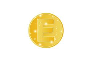 brief e goud elegant logo ontwerp sjabloon vector