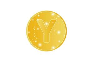 brief y goud icoon logo ontwerp sjabloon vector