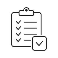 klembord en checklist icoon. project beheer, vragenlijst icoon. naar Doen lijst vector icoon voor web plaats en app ontwerp.