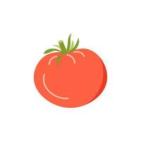 tomaat icoon in vlak stijl. geïsoleerd voorwerp. tomaat logo. biologisch voedsel. vector illustratie. groente van de boerderij.