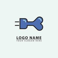 elegant bot plug logo icoon. vector