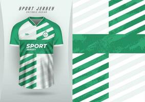 achtergrond voor sport- Jersey, voetbal Jersey, rennen Jersey, racing Jersey, patroon, groen en wit met strepen met ontwerp. vector