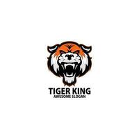 tijger boos logo gaming esport ontwerp vector