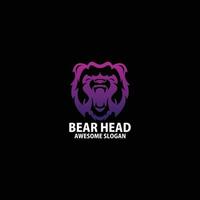 beer hoofd logo ontwerp helling lijn vector