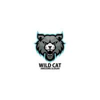 wild kat logo gaming esport logo ontwerp vector