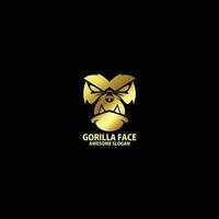 gorilla gezicht logo ontwerp luxe vector