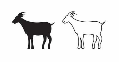 silhouet van een geit vector