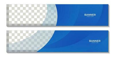 reeks van banners abstract blauw Golf helling achtergrond met kopiëren ruimte Oppervlakte voor bedrijf vector