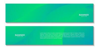 reeks van banners abstract blauw en groen achtergrond met golven voor bedrijf vector