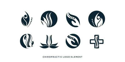 chiropractie logo vector element met modern creatief concept ontwerp