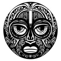 polynesisch elementen, icoon, glyph, vector, isoleren, silhouet, totem, tatoeëren vector